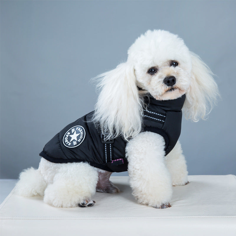 Premium Winter Dog Coat with Built-in Harness - Waterproof