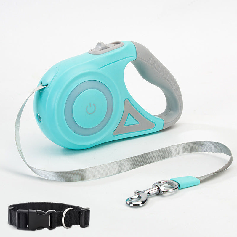 Retractable LED Dog Leash & Collar for Small/Medium Dogs