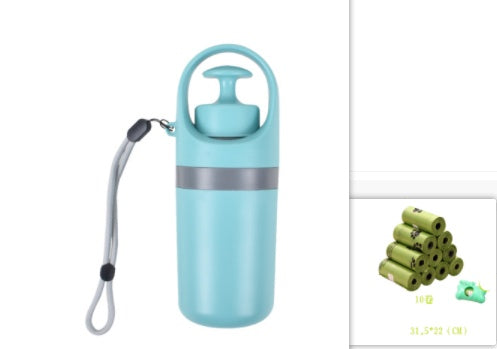 Dog Pooper Scooper with Poop Bag Dispenser - Portable Pet Waste Picker