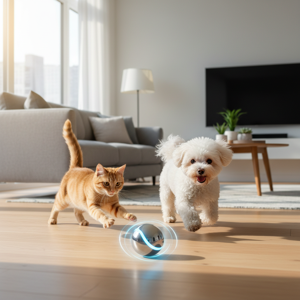 Cat and dog playing together