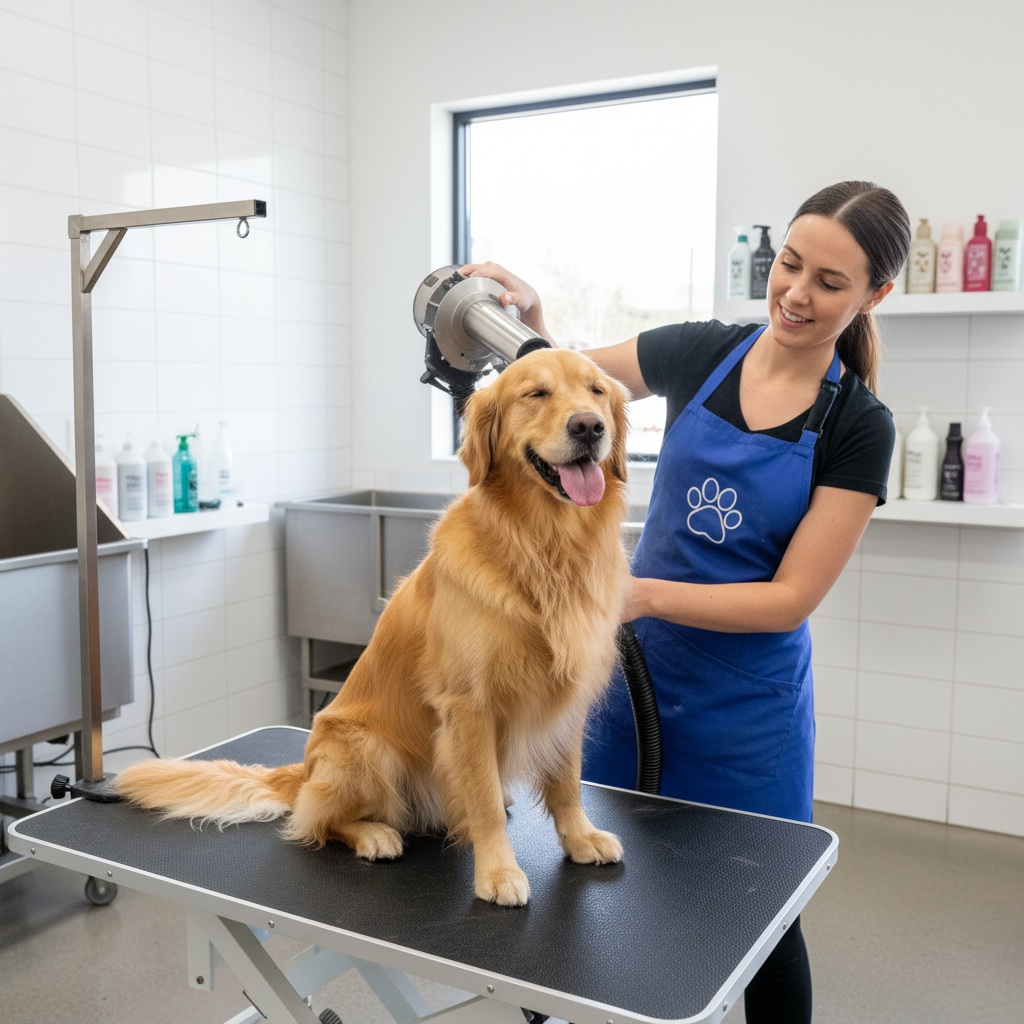 Professional grooming in action